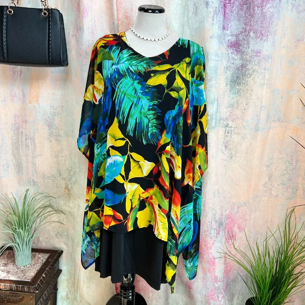 NWOT📌 Thea  Elegant Floral Dress Perfect to Cover Up Some Unwanted Pounds - Picture 9 of 16
